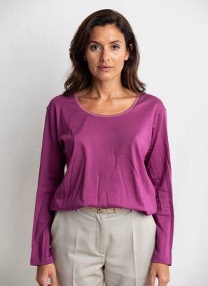 T-shirt manches longues manches longues violet C'EST BEAU LA VIE femme