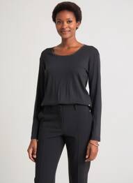 T-shirt manches longues manches longues noir C'EST BEAU LA VIE femme