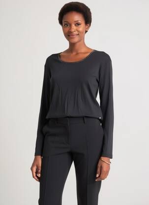 T-shirt manches longues manches longues noir C'EST BEAU LA VIE femme