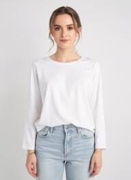 T-shirt manches longues manches longues blanc C'EST BEAU LA VIE femme