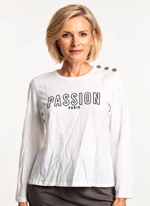 T-shirt manches longues manches longues blanc JULIE GUERLANDE femme
