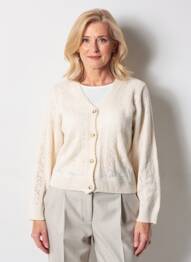 Gilet manches longues stretch beige JULIE GUERLANDE femme