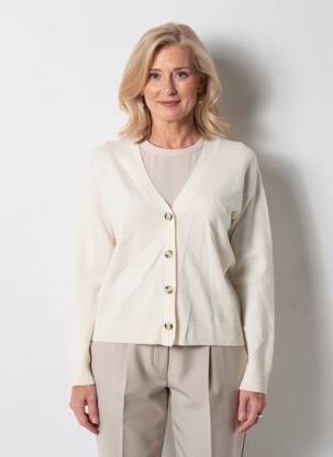 Gilet manches longues stretch beige JULIE GUERLANDE femme