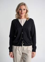 Gilet manches longues stretch noir JULIE GUERLANDE femme