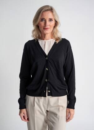 Gilet manches longues stretch noir JULIE GUERLANDE femme