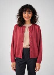 Gilet manches longues stretch rouge C'EST BEAU LA VIE femme