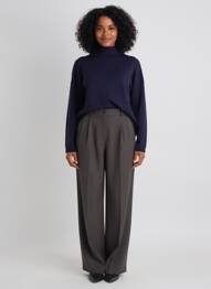 Pull stretch manches longues bleu C'EST BEAU LA VIE femme