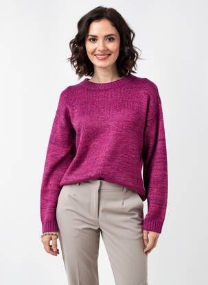 Pull stretch manches longues violet C'EST BEAU LA VIE femme