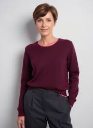 Pull coupe cintrée manches longues violet JULIE GUERLANDE femme