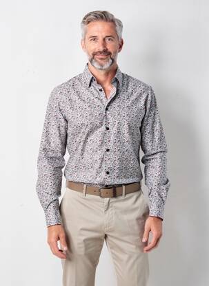 Chemise manches longues coupe cintrée bleu CAMBRIDGE homme