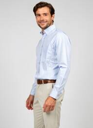 Chemise manches longues imprimé fantaisie bleu CAMBRIDGE homme