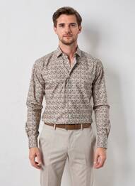 Chemise manches longues coupe droite jaune CAMBRIDGE homme