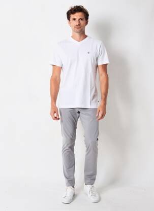 T-shirt coupe cintrée manches courtes blanc CAMBRIDGE homme