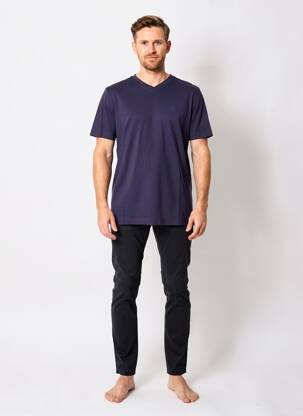 T-shirt coupe cintrée manches courtes bleu CAMBRIDGE homme