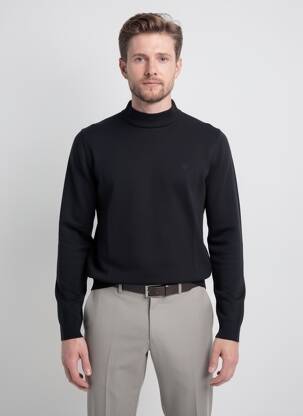Pull manches longues manches longues noir CAMBRIDGE homme