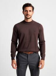 Pull manches longues manches longues marron CAMBRIDGE homme