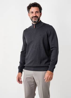 Pull manches longues manches longues gris CAMBRIDGE homme
