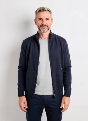 Gilet manches longues manches longues bleu CAMBRIDGE homme