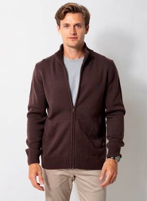 Gilet manches longues manches longues marron CAMBRIDGE homme