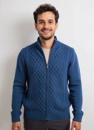 Gilet manches longues manches longues bleu CAMBRIDGE homme