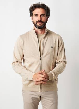 Gilet manches longues manches longues beige CAMBRIDGE homme