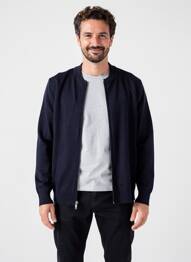 Gilet manches longues manches longues bleu CAMBRIDGE homme