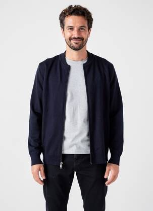 Gilet manches longues manches longues bleu CAMBRIDGE homme