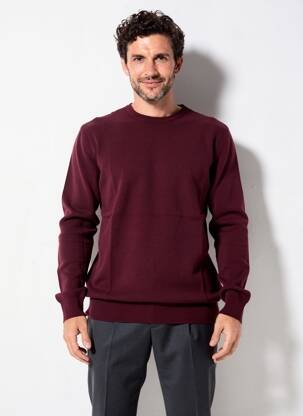 Pull stretch manches longues rouge CAMBRIDGE homme