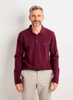 Polo manches longues manches longues rouge CAMBRIDGE homme