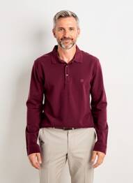 Polo manches longues manches longues rouge CAMBRIDGE homme
