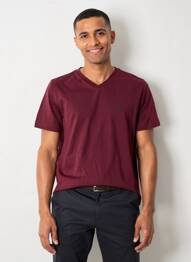 T-shirt stretch manches courtes rouge CAMBRIDGE homme