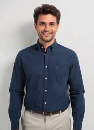 Chemise manches longues poches bleu CAMBRIDGE homme