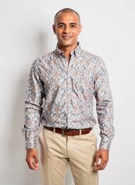 Chemise manches longues poches gris CAMBRIDGE homme