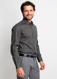 Chemise manches longues coupe droite vert CAMBRIDGE homme