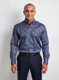 Chemise manches longues poches bleu CAMBRIDGE homme