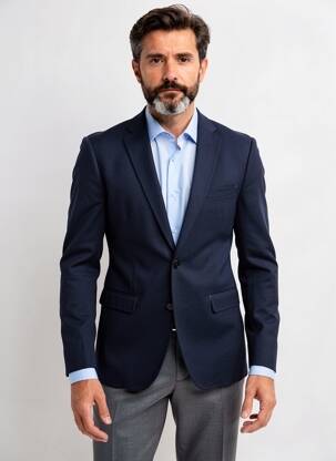 Blazer coupe cintrée bleu CAMBRIDGE homme