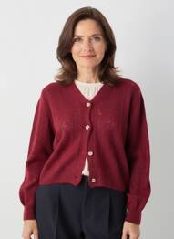 Gilet manches longues stretch rouge JULIE GUERLANDE femme