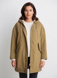 Parka manches longues a capuche vert C'EST BEAU LA VIE femme