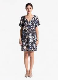 Robe courte manches courtes manches courtes noir MOLLY BRACKEN femme