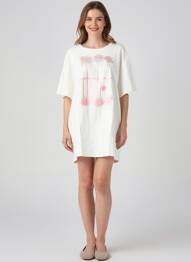 Robe courte manches courtes manches courtes blanc LILI SIDONIO femme