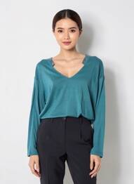T-shirt manches longues manches longues bleu FREEMAN T.PORTER femme