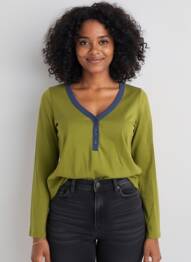 T-shirt manches longues manches longues vert WHITE STUFF femme