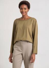 T-shirt manches longues manches longues vert MÊME ROAD femme