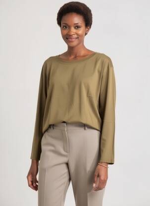 T-shirt manches longues manches longues vert MÊME ROAD femme