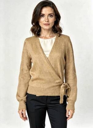 Gilet manches longues stretch marron GARCIA femme