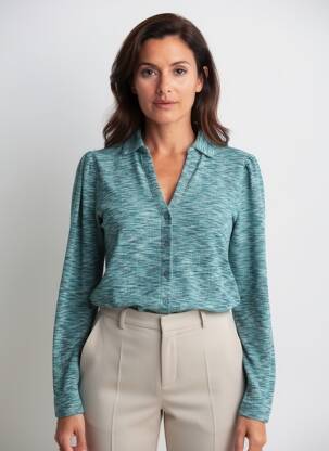 Chemisier coupe cintrée manches longues vert WHITE STUFF femme