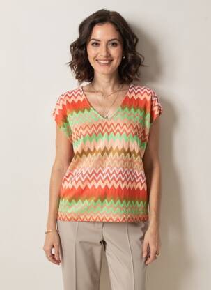 T-shirt coupe droite manches courtes rouge GARCIA femme