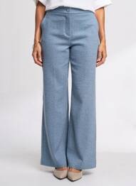 Pantalon flare taille normale taille normale bleu MÊME ROAD femme
