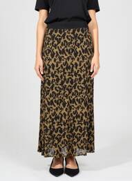 Jupe longue tissage crêpe marron GARCIA femme