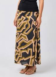 Jupe longue tissage crêpe noir MÊME ROAD femme